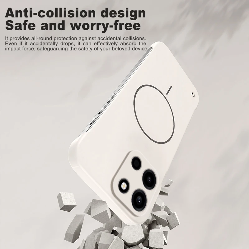 Magsafe Frameless Ultra Thin Hard Matte Phone Case with Magnetic Slim PC Bumper Cover