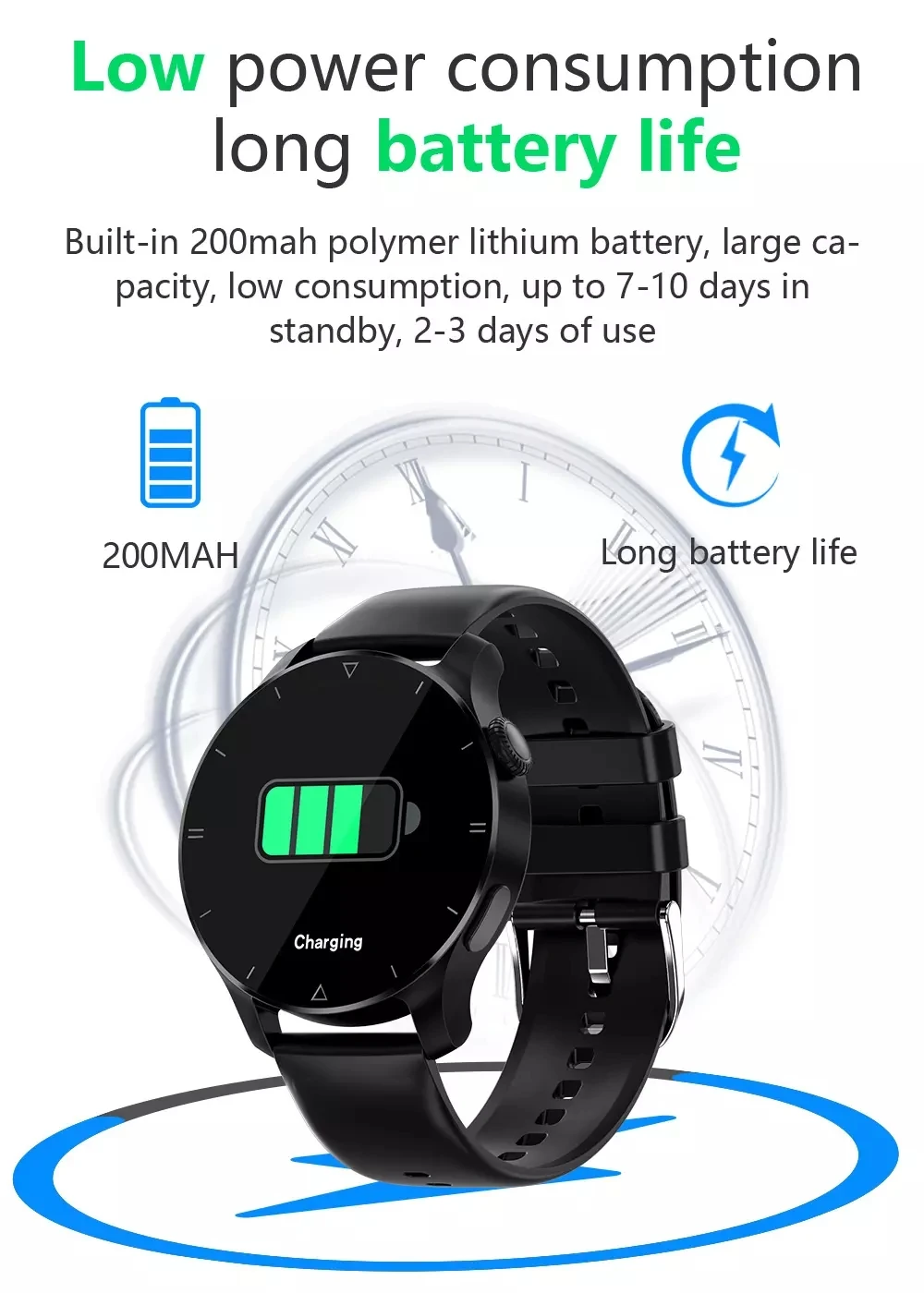 Smart Watch ES09 Accurately Air Pump Blood Pressure Measurement Big Font Body Temperature Heart Rate IP67 Waterproof Smartwatch