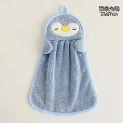 Cute Duck Hanging Hand Towel - Soft and Absorbent Microfiber (White Hand Towel)