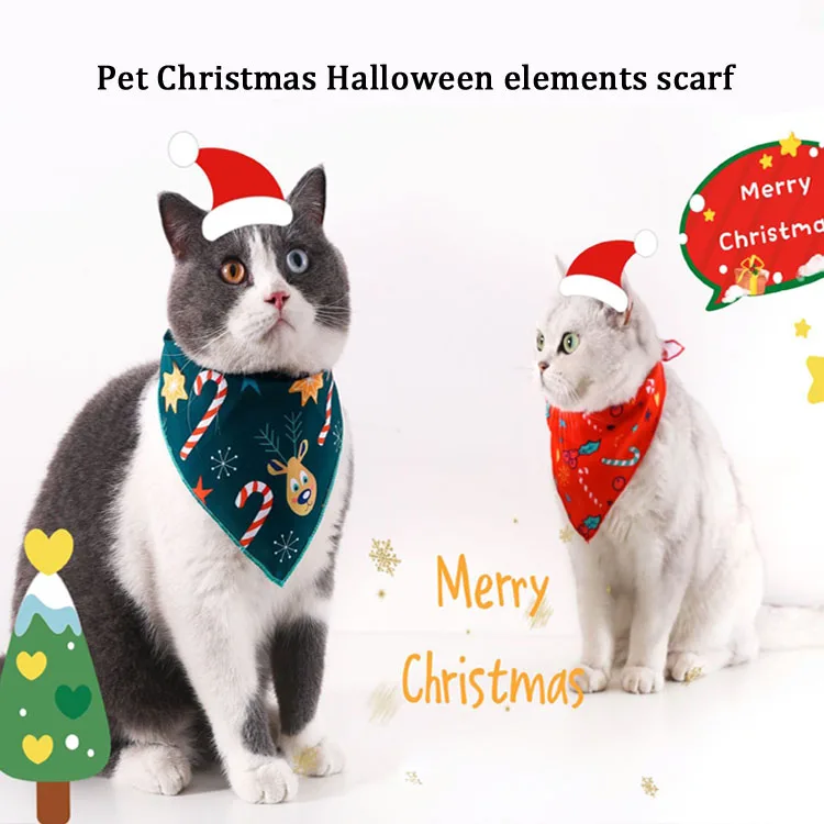 Title 3, Personalized Pet Cat Scarf Dog Bandanas Christm...