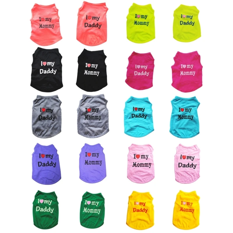 

Dog Spring T-shirt for Dogs Boy Girl Dogs for Indoor and Outdoor Use Sweet Word Clothes Outfit for Pet Dogs