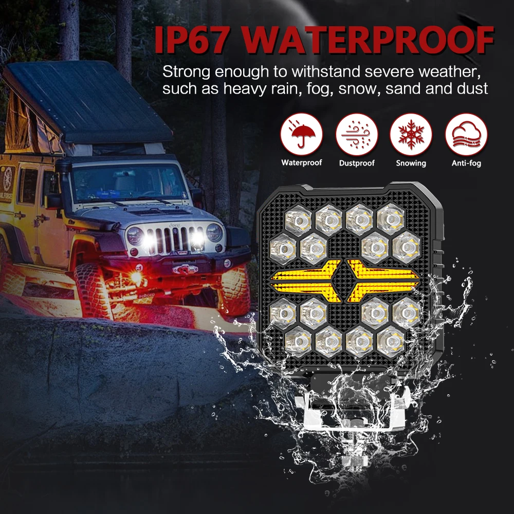 4" Work LED Headlight Light Auto Fog Light Led Light Bar Round Fog Light for Mot