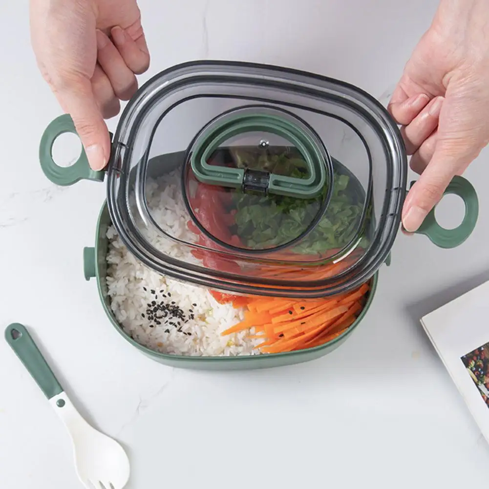 1400ML/2000ML Bento Lunch Box With Spork Stackable Lunch Container For Kids Adults Microwave Dishwasher Freezer Safe Lunch Box