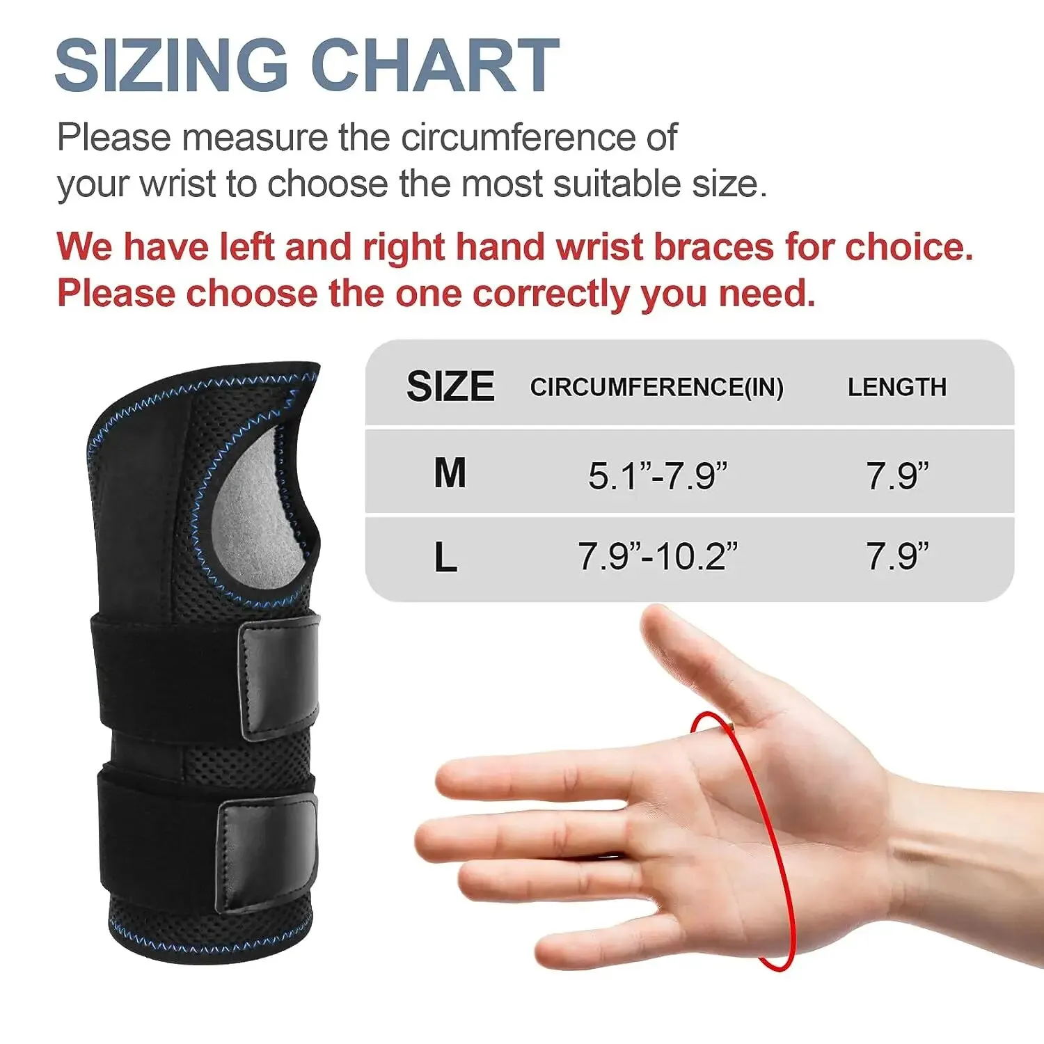 Wrist Brace AOLIKES 1PCS Wrist Brace for Carpal Tunnel Arthritis Wrist Support with Splints Compression Hand Support for Tendonitis Sprain wrist brace,wrist support