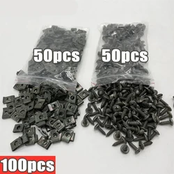 Durable Anti-Rust Metal Fastener Clips with Screws (100pcs set)