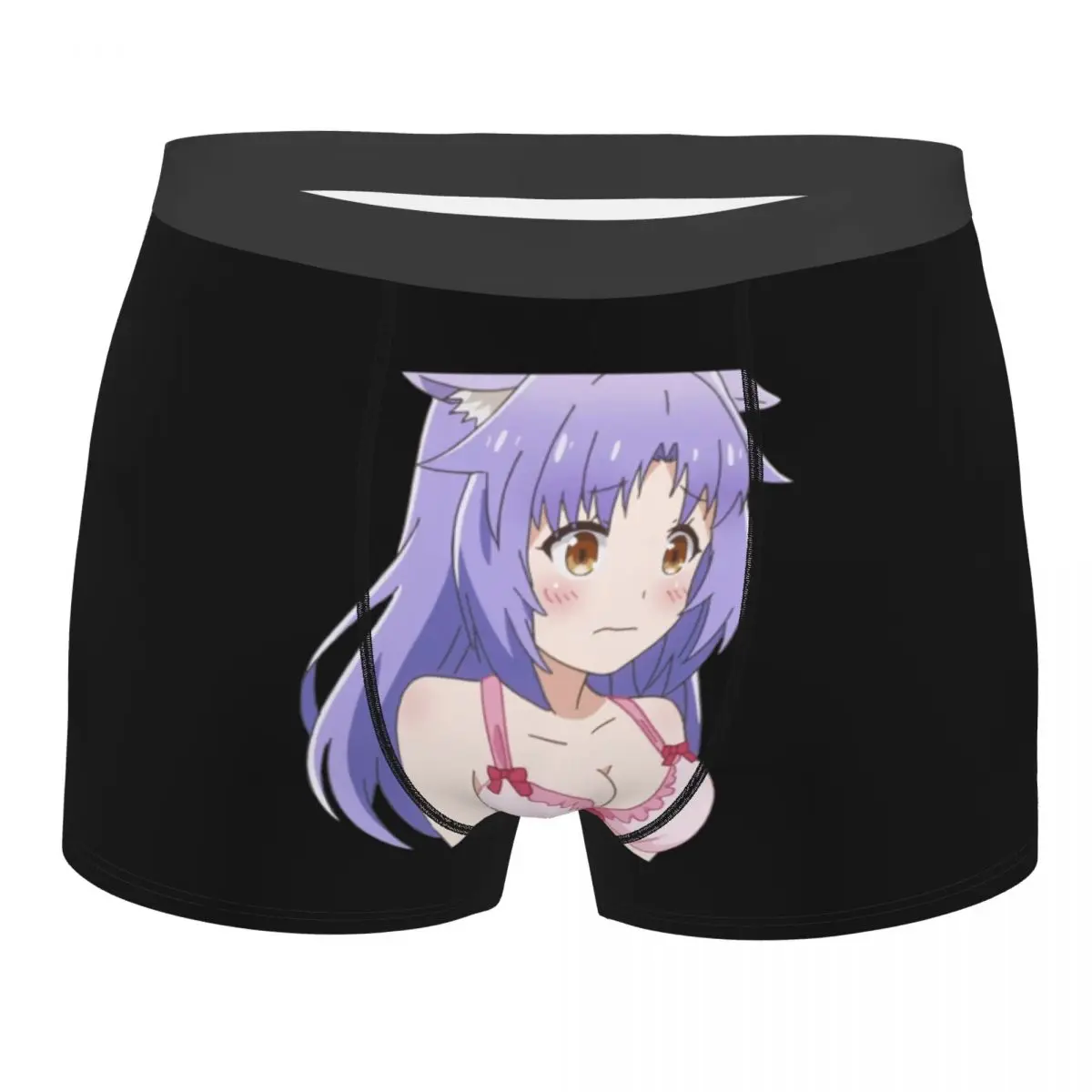 

Humor Boxer Shorts Panties Briefs Men Nekopara Cinnamon Underwear Cartoon Game Soft Underpants for Male Plus Size