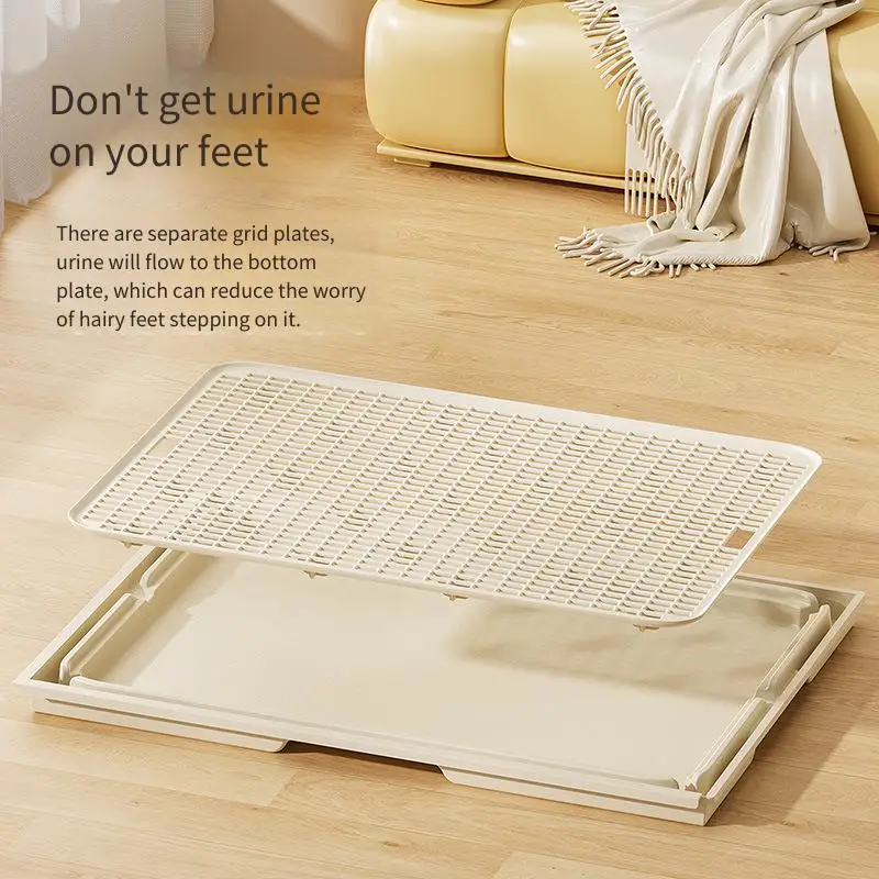 1pc 42*28.5*2cm Flat Plate Dog Toilet Snap On Anti Squat Urine Bowl Medium and Small Dogs Pet Toilet Pet Cleaning Supplies