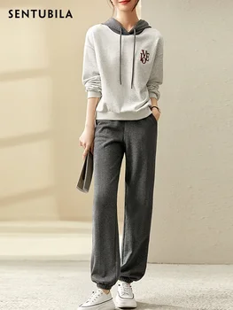 SENTUBILA Women's Tracksuit 2 Piece Pant Sets Woman Outfit 2025 Spring Sports Hoodies Sweatpant Sweat Suit New in Matching Sets