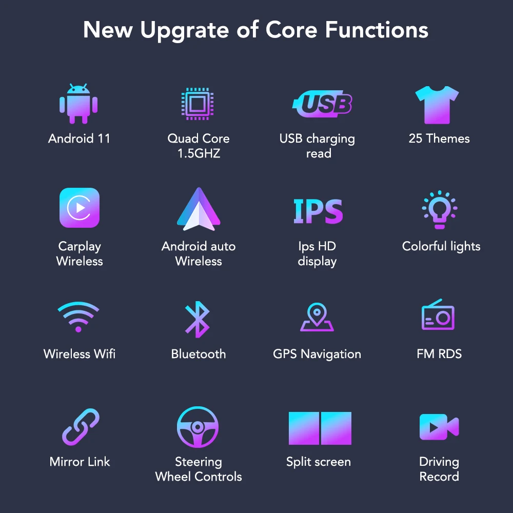 Car Radio 2 Din Android 11 Carplay Android Auto Car Stereo Multimedia Player Universal 7 Inch GPS Bluetooth RDS For VW Nissan 2 Car Radio 2 Din Android 11 Carplay Android Auto Car Stereo Multimedia Player Universal 7 Inch GPS Bluetooth RDS For VW Nissan - Image 2