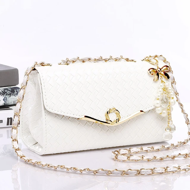 White Patent Classic Top Handle Embellished Evening Clutch Bag - Etsy