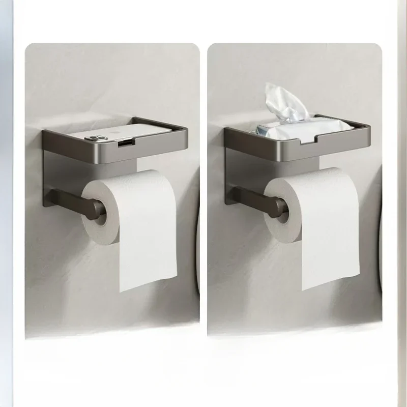 Bathroom storage rack toilet tissue box non-punching rack