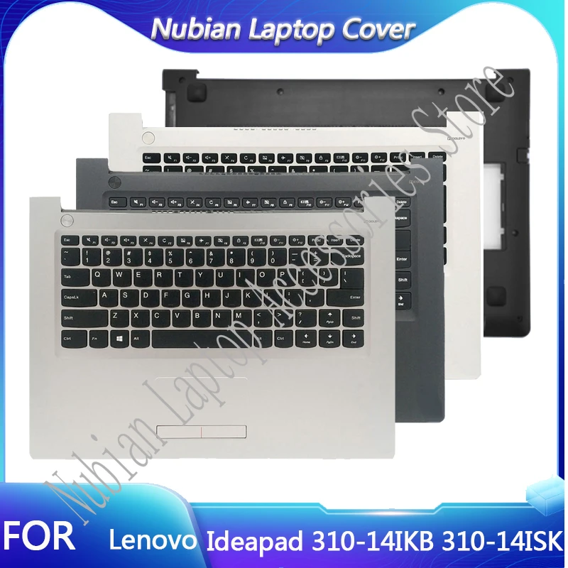 

New For Lenovo Ideapad 310-14IKB 310-14ISK 510-14ISK Replacemen Laptop Accessories Palmrest And Keyboard Black Silvery White