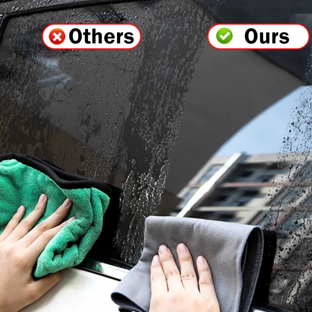 Suede Car Towel Car Drying Towel Super Absorbent Car Drying Towel Suede Coral Velvet Double-sided Cleaning Cloth Household Washing Rags Auto Accessories