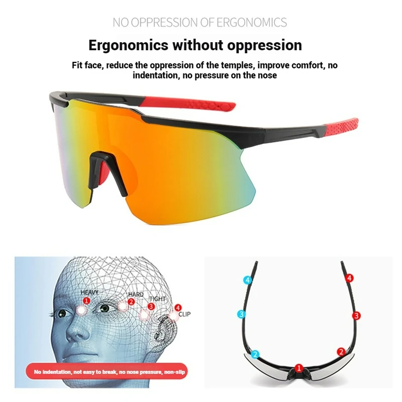 Unisex UV Protection Outdoor Sports Sunglasses for Cycling, Running, and Fishing