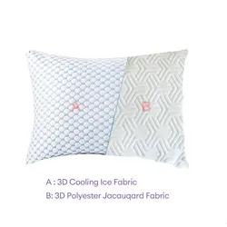 Adjustable Firmness Memory Foam Cooling Pillow with Dual-Sided Design (A)