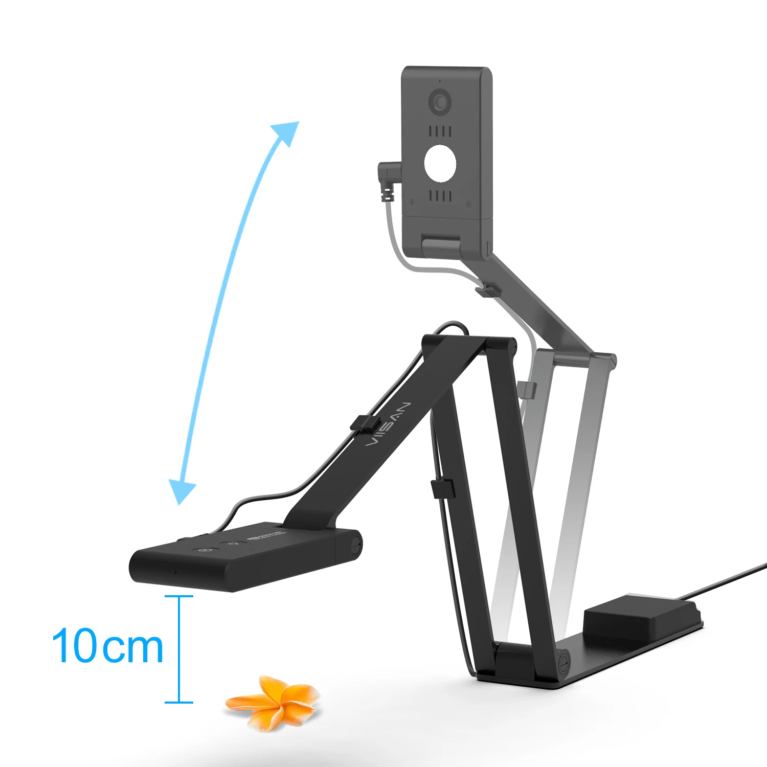 VIISAN VS5 Document Camera for Teachers – 2K USB Visualizer with Mic, LED, Autofocus, A3 Size, for Windows/macOS/ChromeOS