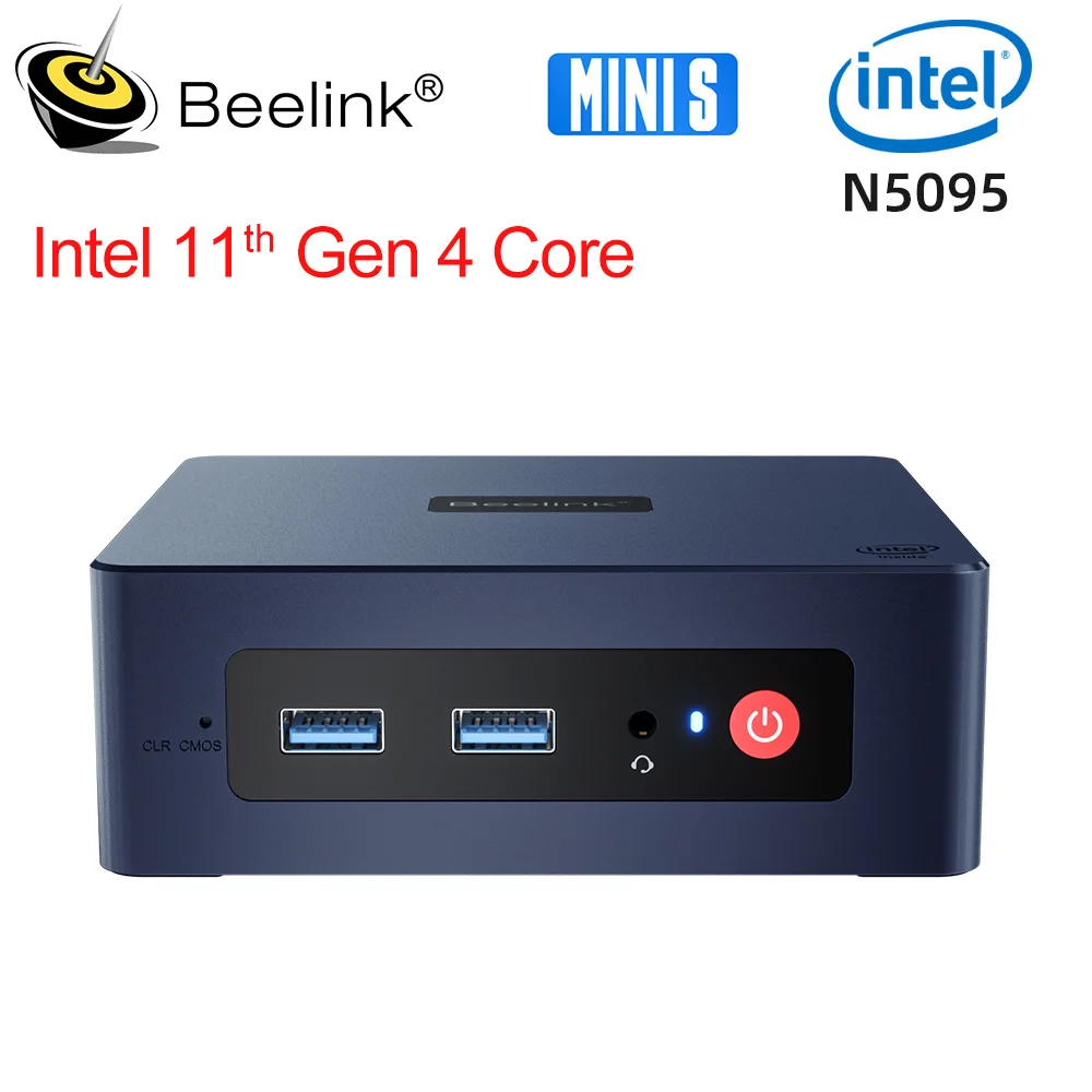 Beelink Mini S Intel 11th Gen N5095 Mini S12 Pro N95 N100 8GB 256GB 16G  500G 1000M WiFi5 Desktop Gaming PC Computer VS U59 Pro