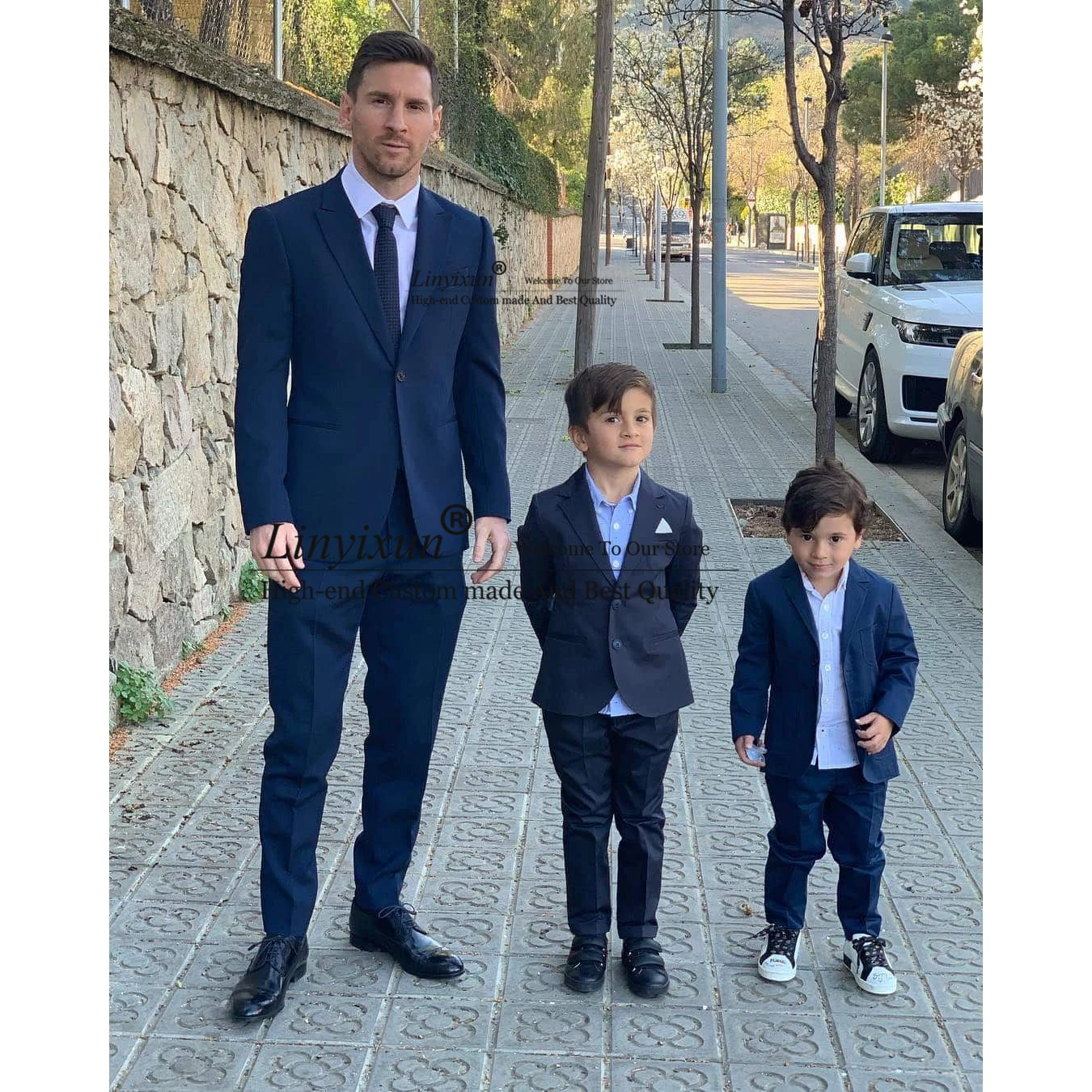 

Fashion Navy Blue Mens Suits Slim Fit Formal Business Blazer Wedding Groom Tuxedo Banquet 2 Piece Set Jacket Pants Costume Homme