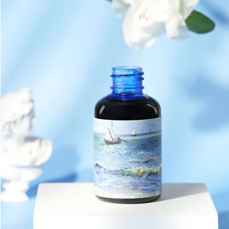 50ml 펜 잉크 비탄소 높은 유동성 및 막힘 없음 서명 및 서예 쓰기를 위한 빠른 건조