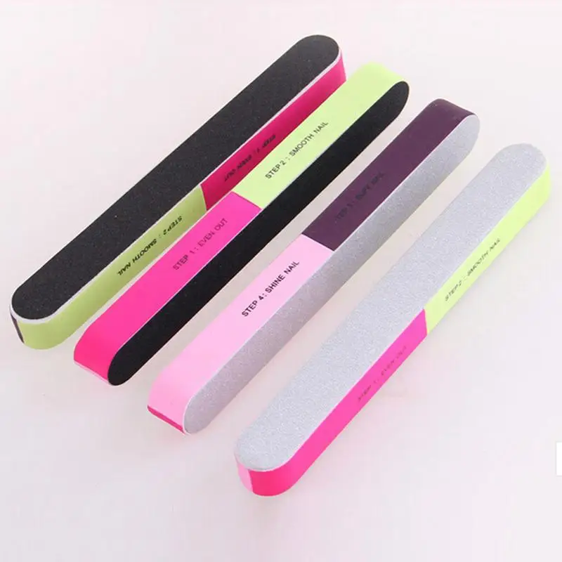 

2pcs 4-Steps Nail Buffer File Grinding Sanding Polishing Block Buffing Colorful Nail File Pedicure Care Nail Art Design Tools