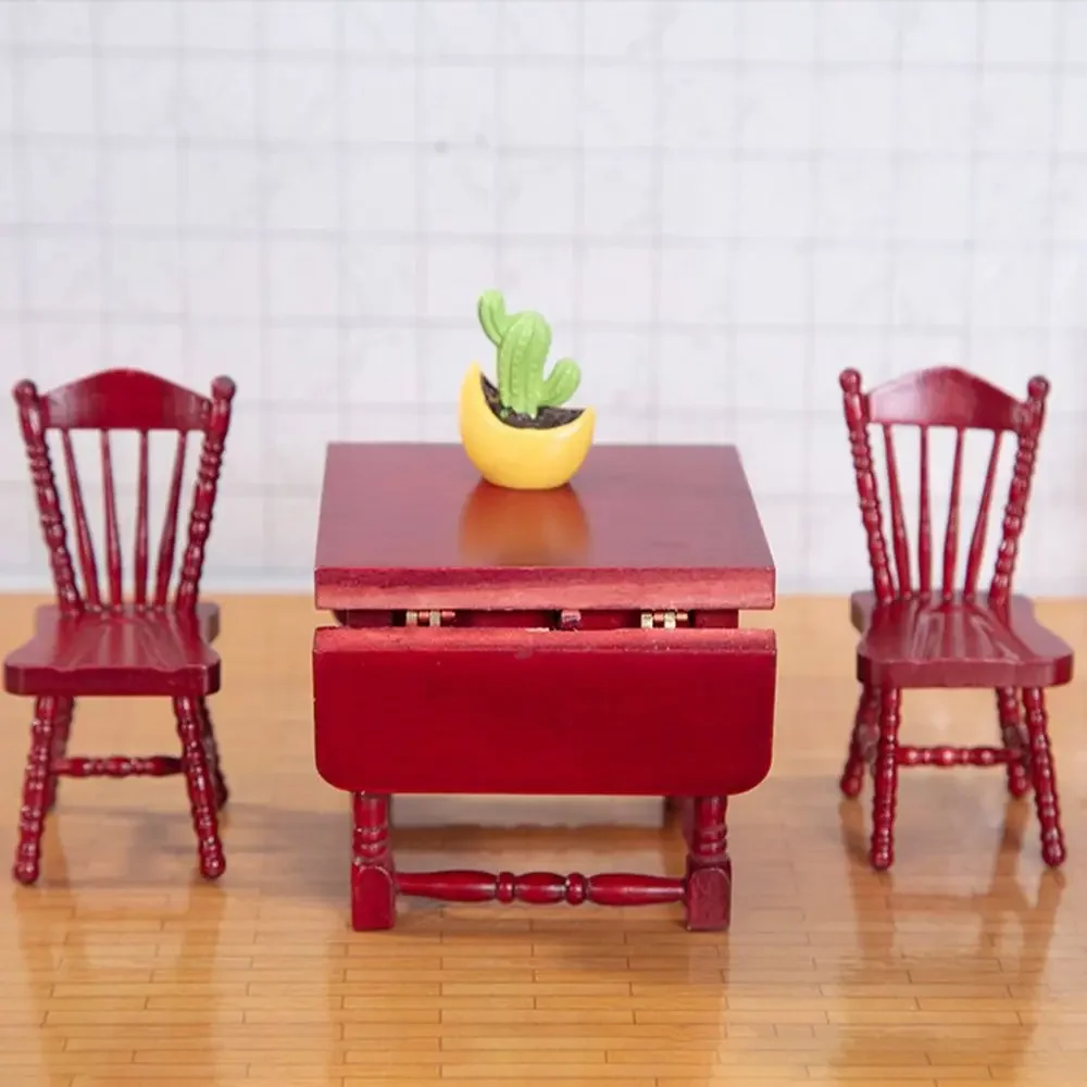 Wooden Miniature Table Furniture Toys for Doll House Decoration