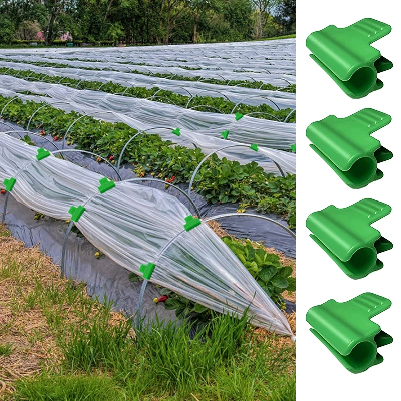 Description Picture 2 of item12Pcs Greenhouse Film Clamps Garden Tarpaulin Netting Tunnel Hoop Pipe Clamp Shed Row Cover Shading Frame Support Planting Tools