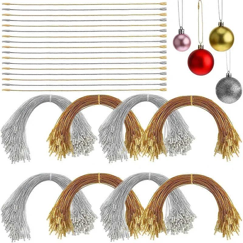 Christmas Decorations 100pcs 20cm Polyester Strings for Christmas Pendants Xmas Tree Xmas Ball Tag
