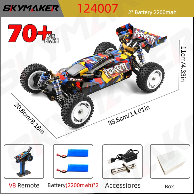 ラジコン WLtoys 124008 v8 1/12スケール Amazon.com: GoolRC WLtoys 124008 Brushless RC Cars for