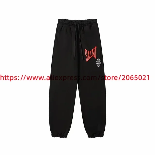 High Quality  Saint Michael Sweatpants Men Women Oversize Jogger Drawstring Pants