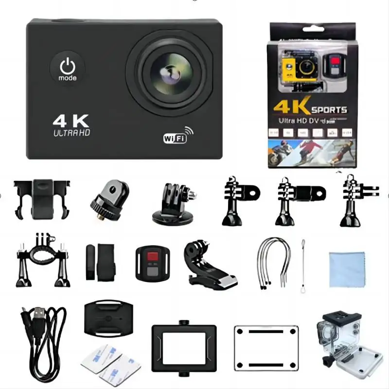 Action muslimah Control 4k impermeabile Wifi Time-Lapse ShootingTrail Amera go pro fotocamera sommergibile per moto