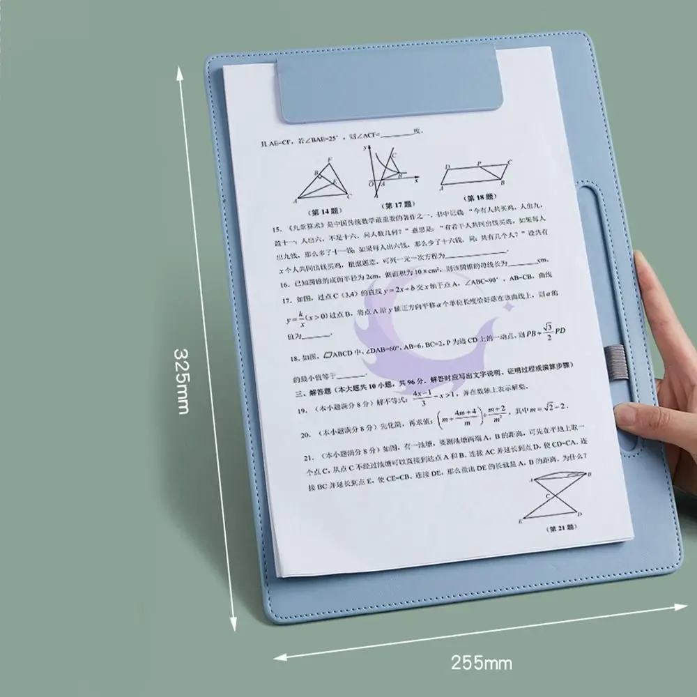 비즈니스 글쓰기 보드 A4 가죽 관리자 서명 보드, 간단한 특수 클립, 책 문구 쓰기 패드, 메모지 폴더