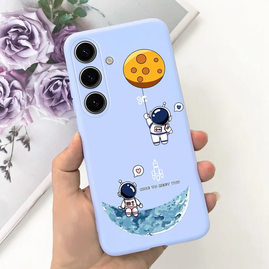 Lovely Yellow Duck Astronaut Matte Silicone Soft Phone Case