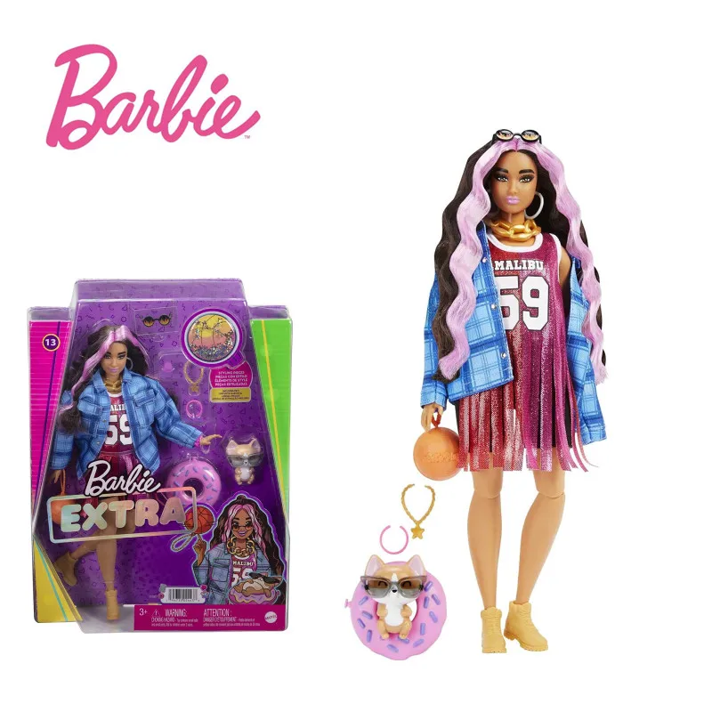 landheer natuurlijk Amazon Jungle Barbie Extra Doll 13 In Basketball Jersey Dress Accessories Pet Corgi  Crimped Hair Pink Streaks Flexible Joints Collection Gifts - Dolls -  AliExpress