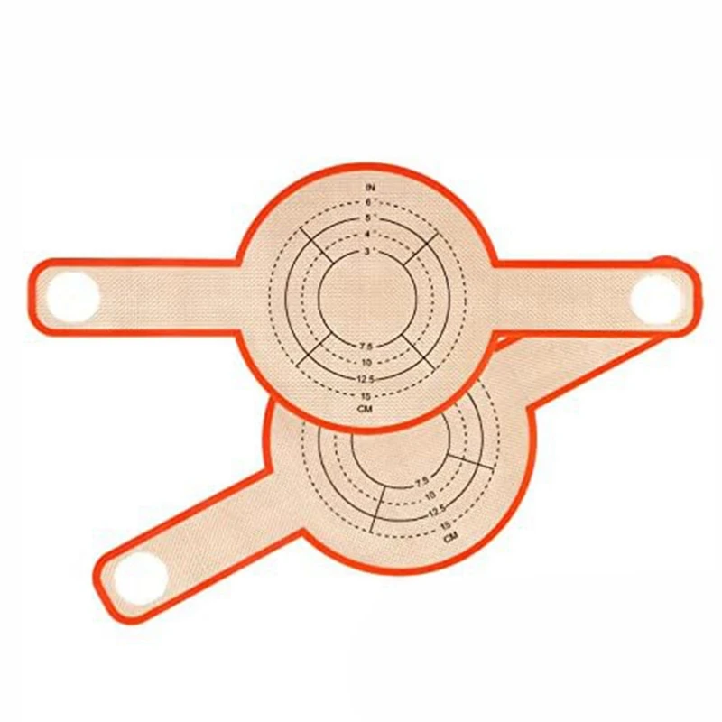 

2Pcs Silicone Baking Mat Reusable Bread Mat Baking Mat Bread Baking Silin With Long Handles Dutch Oven Liner