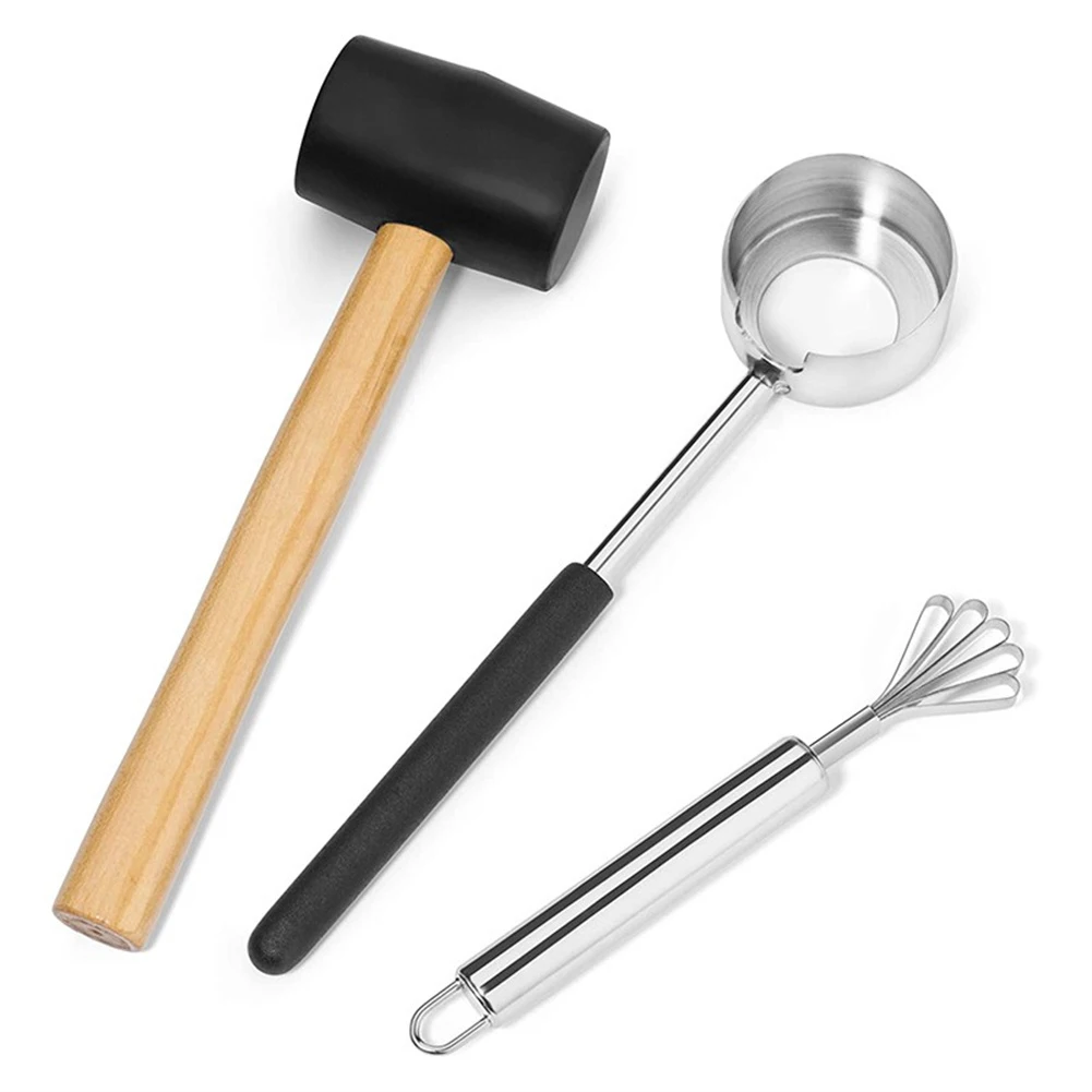 

Easy to Use Coconut Opener Premium Quality Tool Set Remove Coconut Flesh without Hassle Ideal for Coconut Water Enthusiasts