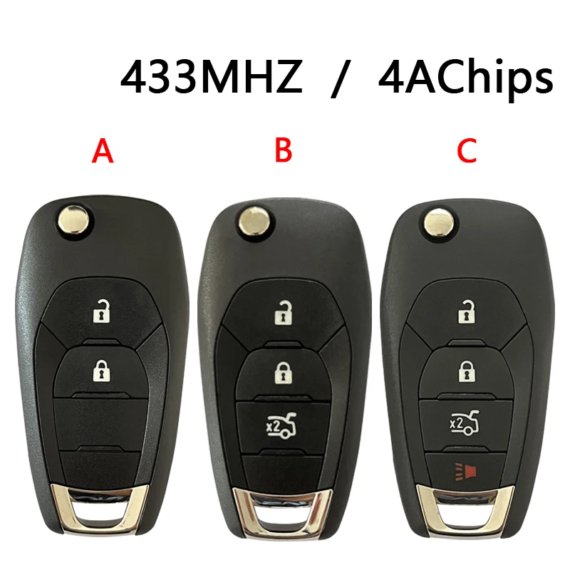 Chevrolet Spark Sonic Trax 2019-2021 Original Key 2/3/4 Button 315/434MHz 46 Chip 13522781 1