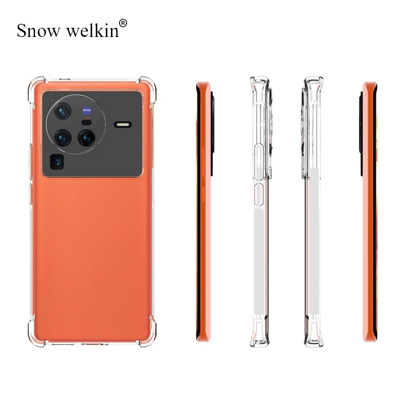 Clear Soft TPU Shockproof Back Cover with Airbag Buffer - Full Protection Case