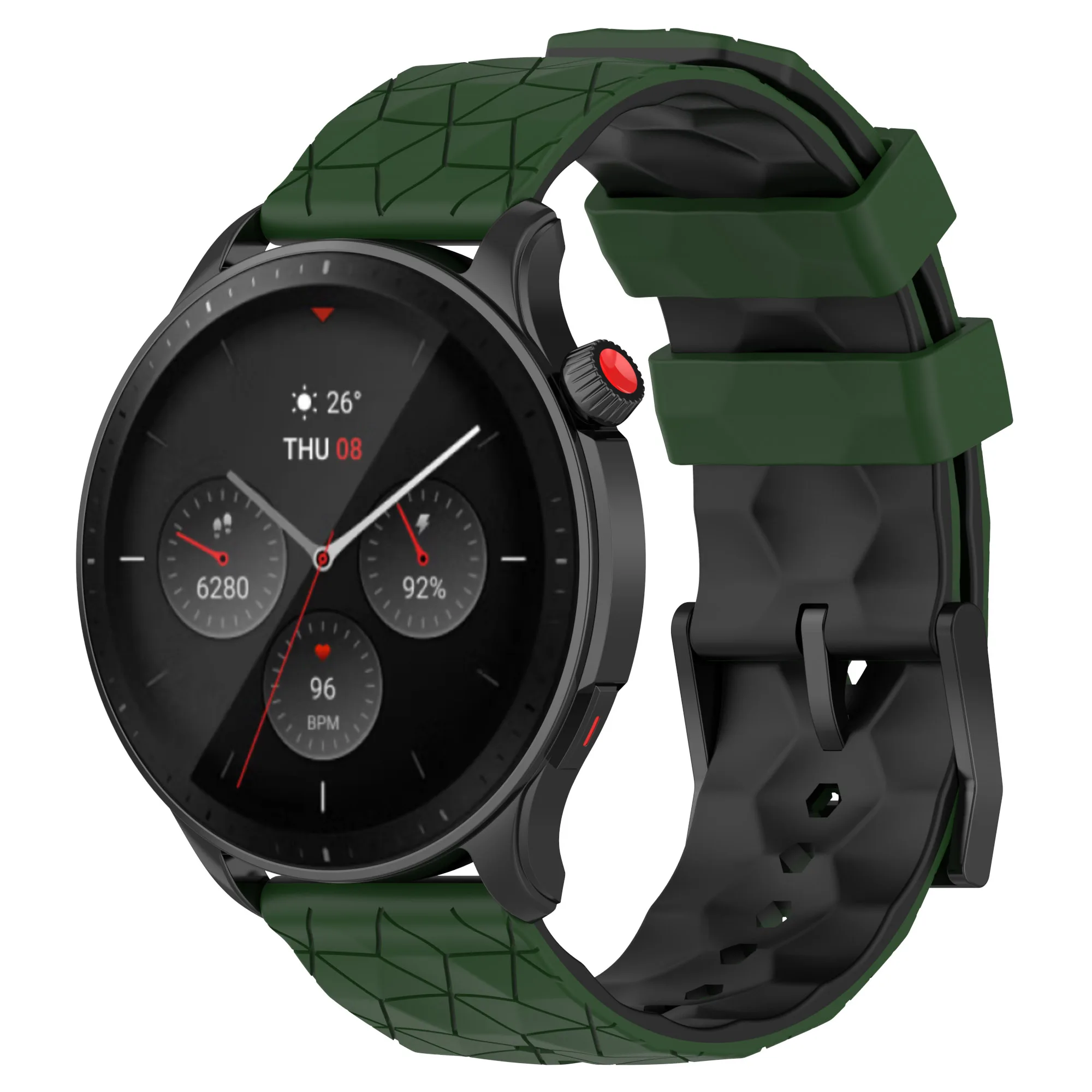 Silicone Sport Watchband – 20/22mm Replacement Strap