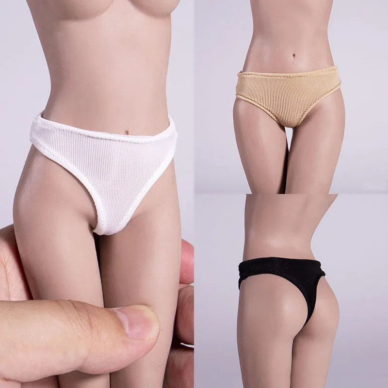 

5 Colors New 1/6 Scale Female Soldier Sexy Panties Stripe Knitted Underpants Clothes Model Accessory for 12 Inches Figure Body