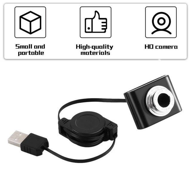 8.0MP Computer Webcam PC Web Cam Durable Laptop Camera PC Desktop Laptop  Camera With Microphone (Black) 