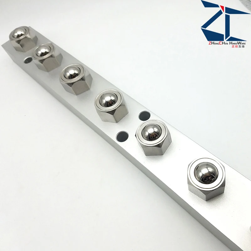 ZBUHL ZBUHA400 Hex Head Stud Press-Fit Conveyor Ball Rollers Ball Transfer Units for table rollers