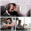 Siindoo NEWEST ANC930Plus Hybrid ANC Wireless Headphone, With Multi Magnetic Touch Control LED Screen AND APP Download 1GB MP3 6