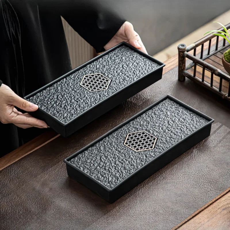 Mimicking Ugjin Stone Tea Tray Drain Water Dry Teaset Storage