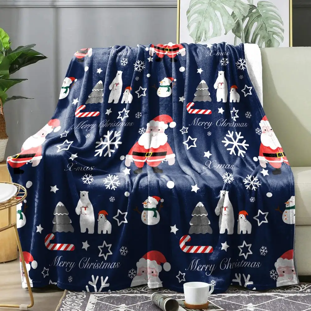 Winter Rot Weihnachten Weiche Decke Abdeckung Flanell Dekorative Hause Warme Werfen Rechteck Decken Bettdecke Bettwäsche Urlaub Geschenke – Detail 6