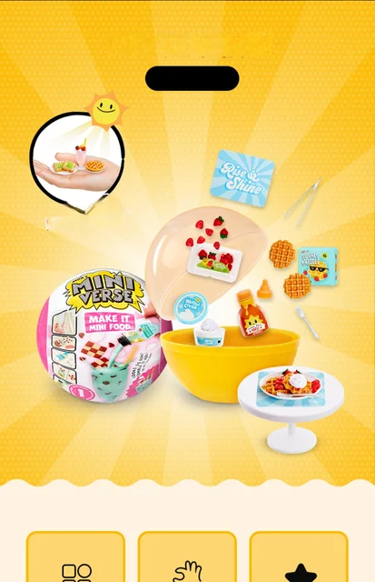 Miniverse Make It Mini Food Series Blind Box Mga Surprise Ball Children  Handmade Toy Plastic Fashion Diy Guess Balls Ornament