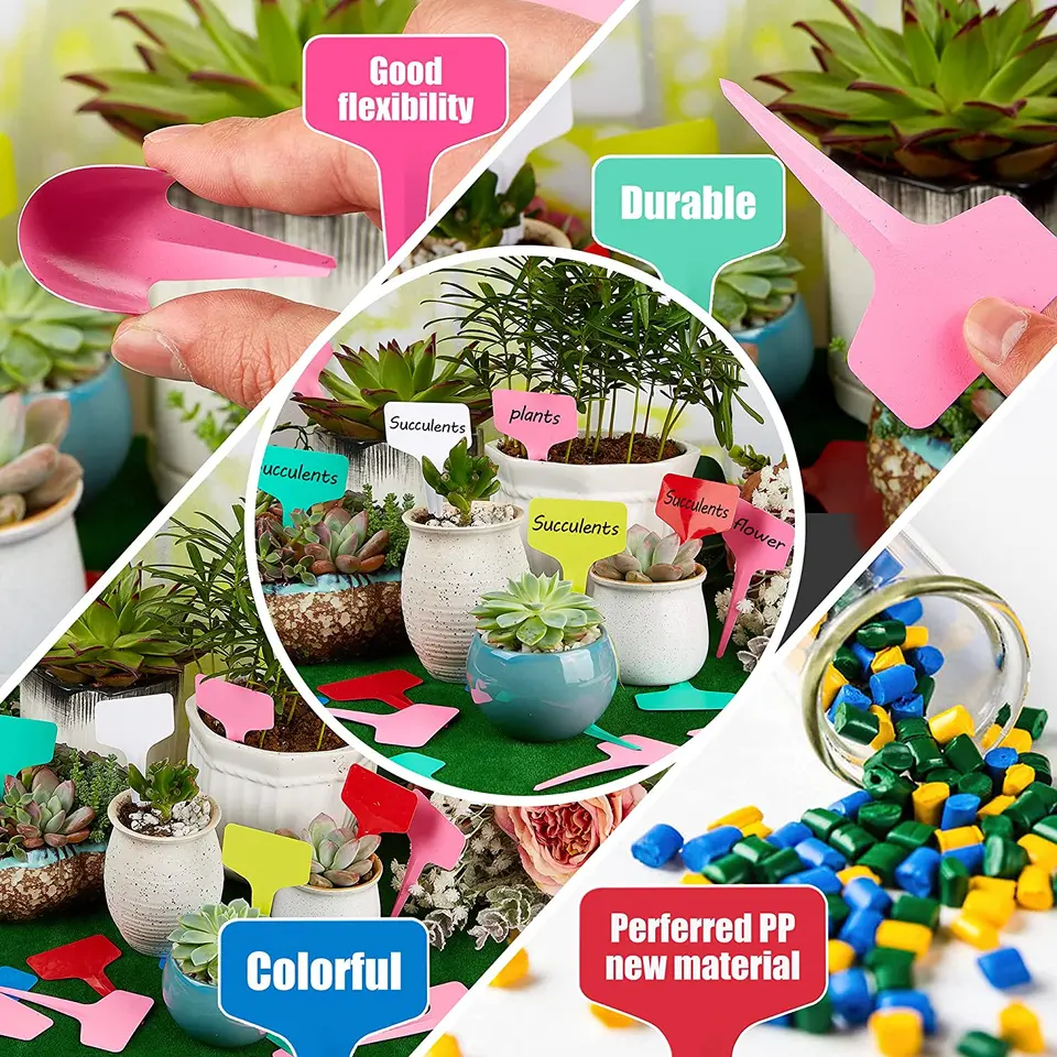Lot 100 Étiquettes Rubans Pour Plantes – Plastique Résistant Intempéries 21x2 Cm, Bleu, Boucle Réglable – Idéal Jardin, Arbres, Arbustes