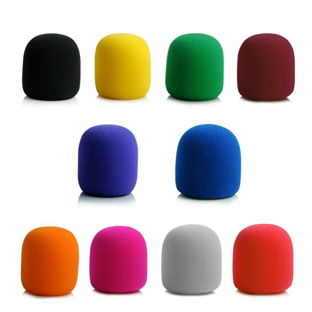 10-Pack Professional Studio Microphone Foam Windscreens - Soft, Thick Protective Shield