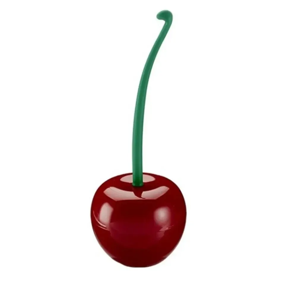 Lovely Cherry Shape Toilet Brush Holder Set