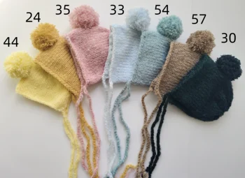 Accessori per Fotografia Neonati: Cappello in Lana Mohair Elasticizzata
