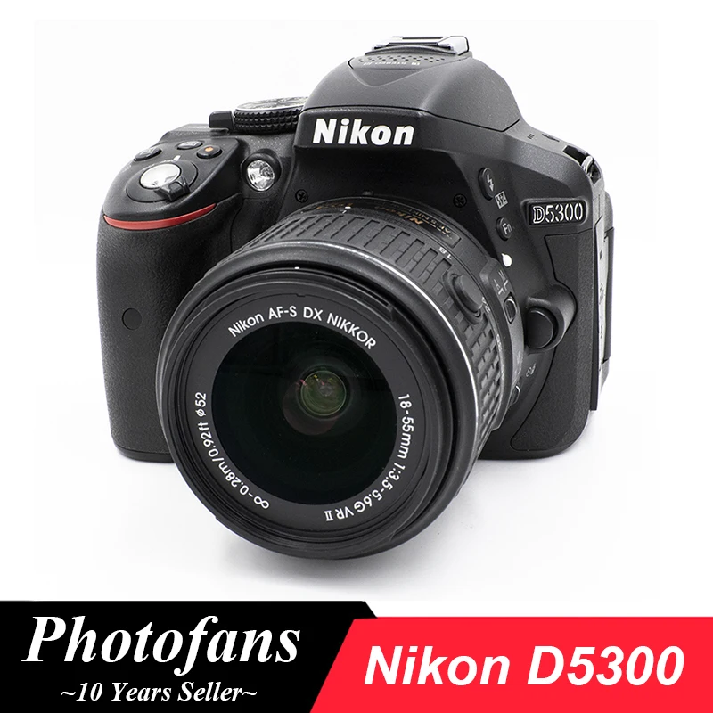 caja registradora orquesta combustible Nikon D5300 Dslr Camera With 18-55mm Lens - Dslr Cameras - AliExpress